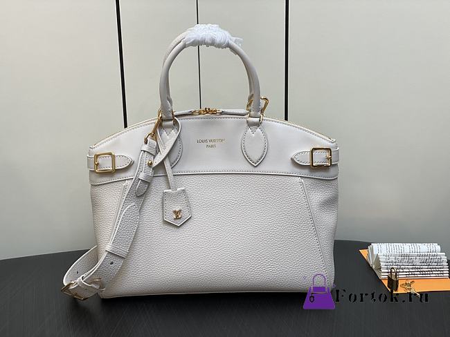Fortok Louis Vuitton Lock It MM Bag Beige M23601 36x29x15cm - 1