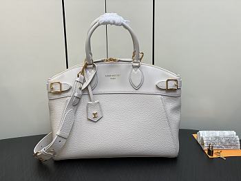 Fortok Louis Vuitton Lock It MM Bag Beige M23601 36x29x15cm