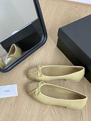 Fortok Chanel Yellow Ballerinas Ballet Flat Shoes - 3