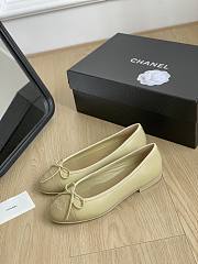 Fortok Chanel Yellow Ballerinas Ballet Flat Shoes - 4