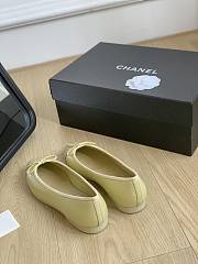 Fortok Chanel Yellow Ballerinas Ballet Flat Shoes - 5