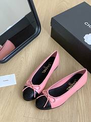 Fortok Chanel Pink Ballerinas Ballet Flat Shoes - 6