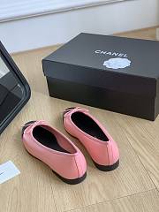 Fortok Chanel Pink Ballerinas Ballet Flat Shoes - 5