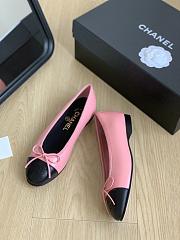 Fortok Chanel Pink Ballerinas Ballet Flat Shoes - 2