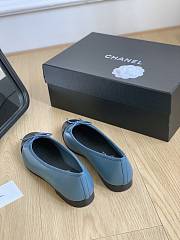 Fortok Chanel Blue Ballerinas Ballet Flat Shoes - 2