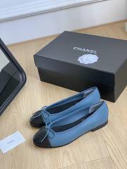 Fortok Chanel Blue Ballerinas Ballet Flat Shoes - 6
