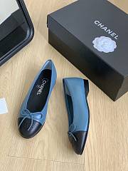 Fortok Chanel Blue Ballerinas Ballet Flat Shoes - 4