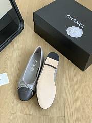 Fortok Chanel Grey Ballerinas Ballet Flat Shoes - 5