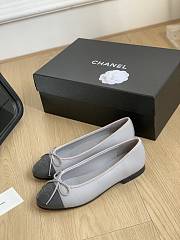 Fortok Chanel Grey Ballerinas Ballet Flat Shoes - 6