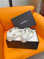 Fortok Chanel Pearl Camellia Shoes White - 6