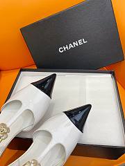 Fortok Chanel Pearl Camellia Shoes White - 5