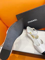 Fortok Chanel Pearl Camellia Shoes White - 2