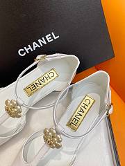 Fortok Chanel Pearl Camellia Shoes White - 3