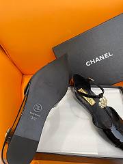 Fortok Chanel Pearl Camellia Shoes Black - 6