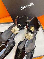 Fortok Chanel Pearl Camellia Shoes Black - 3