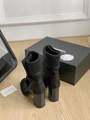 Fortok Chanel 23 Sock Boots Black - 3