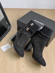 Fortok Chanel 23 Sock Boots Black - 4