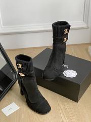 Fortok Chanel 23 Sock Boots Black - 5