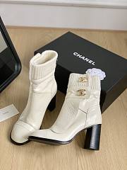 Fortok Chanel 23 Sock Boots White - 4