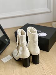 Fortok Chanel 23 Sock Boots White - 5