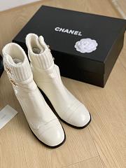 Fortok Chanel 23 Sock Boots White - 6