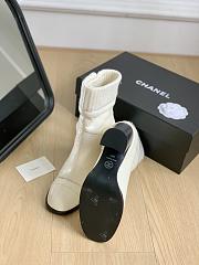Fortok Chanel 23 Sock Boots White - 3