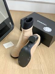 Fortok Chanel 23 Sock Boots Beige - 3