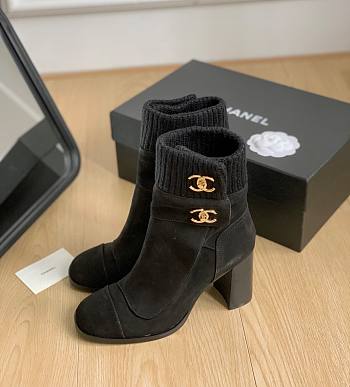 Fortok Chanel 23 Sock Boots Black