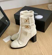 Fortok Chanel 23 Sock Boots White - 1