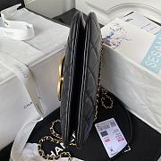 Fortok Chanel 24C Large Double C Baguette Bag Black 11.5×24×4.5cm - 5
