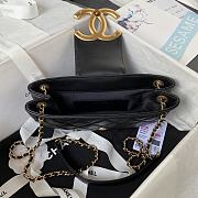 Fortok Chanel 24C Large Double C Baguette Bag Black 11.5×24×4.5cm - 6