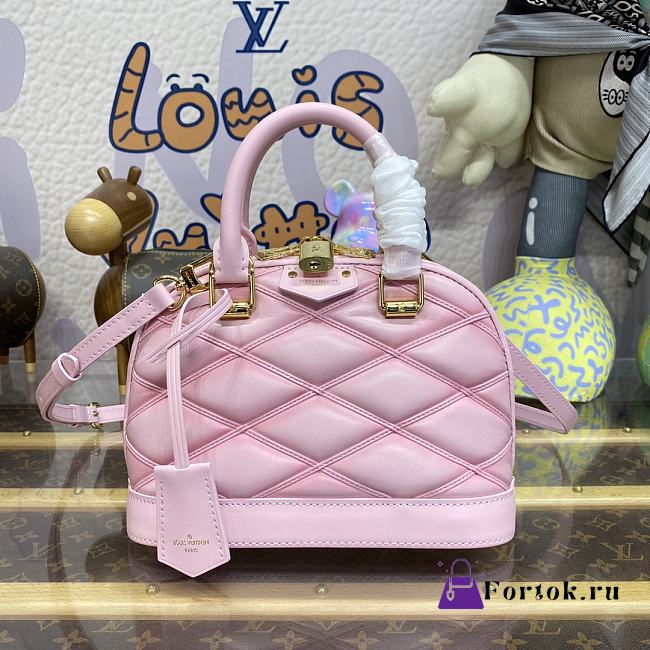 Fortok Louis Vuitton Alma BB Bag Pink M24453 23.5x17.5x11.5cm - 1