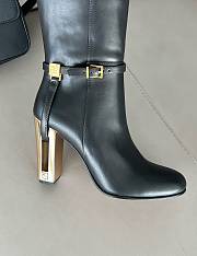 Fortok Fendi Delfina Calfskin High Boots Black - 3