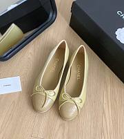 Fortok Chanel Yellow Ballerinas Ballet Flat Shoes - 1