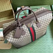 Fortok Gucci GG Duffle Bag Beige and ebony GG Supreme Canvas 48.5x36x24cm - 5