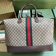 Fortok Gucci GG Duffle Bag Beige and ebony GG Supreme Canvas 48.5x36x24cm - 3