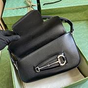 Fortok Gucci Horsebit 1955 Mini Shoulder Bag Black 764155 26.5x10.5x4cm - 6