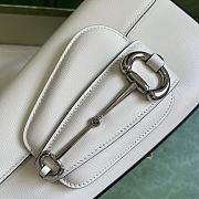 Fortok Gucci Horsebit 1955 Mini Shoulder Bag White 764155 26.5x10.5x4cm - 6