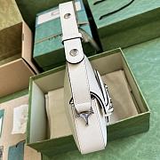 Fortok Gucci Horsebit 1955 Mini Shoulder Bag White 764155 26.5x10.5x4cm - 4