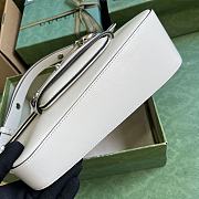 Fortok Gucci Horsebit 1955 Mini Shoulder Bag White 764155 26.5x10.5x4cm - 3