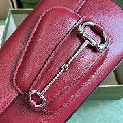 Fortok Gucci Horsebit 1955 Mini Shoulder Bag Red 764155 26.5x10.5x4cm - 3
