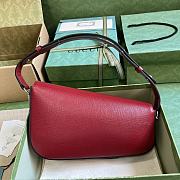 Fortok Gucci Horsebit 1955 Mini Shoulder Bag Red 764155 26.5x10.5x4cm - 4