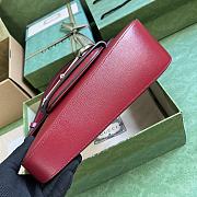 Fortok Gucci Horsebit 1955 Mini Shoulder Bag Red 764155 26.5x10.5x4cm - 6