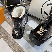 Fortok Louis Vuitton PVC Electric Embroidery Boots Black - 2