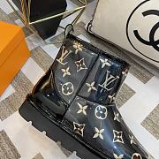 Fortok Louis Vuitton PVC Electric Embroidery Boots Black - 3