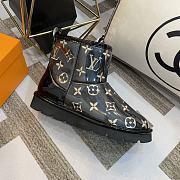 Fortok Louis Vuitton PVC Electric Embroidery Boots Black - 5