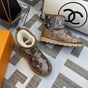 Fortok Louis Vuitton PVC Electric Embroidery Boots Brown - 6