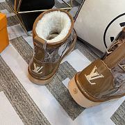 Fortok Louis Vuitton PVC Electric Embroidery Boots Brown - 4
