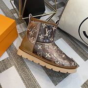 Fortok Louis Vuitton PVC Electric Embroidery Boots Brown - 2