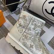 Fortok Louis Vuitton PVC Electric Embroidery Boots Beige - 6